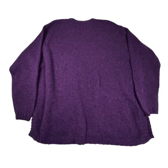 Vintage Designs & Co Lane Bryant 100% Wool Sweater SZ 22/24 Purple Boxy Cottage - Picture 11 of 13